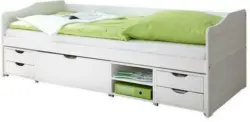 Stauraumbett 'Marlies', aus Kiefer, weiß