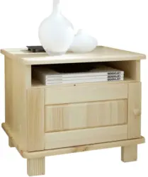 Nachtkästchen 'Bora', aus Kiefer, kieferfarbe