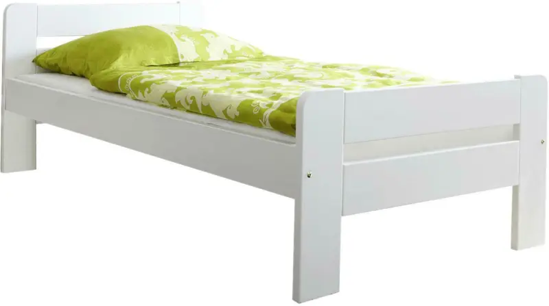 Bett 'Bert', aus Kiefer, weiß
