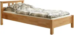 Bett 'Merci', aus Buche, buchefarben