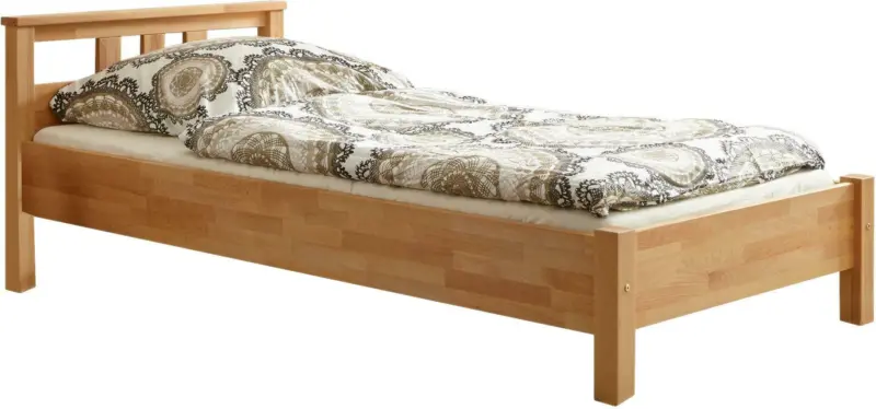 Bett 'Merci', aus Buche, buchefarben