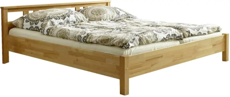 Bett 'Merci', aus Buche, buchefarben