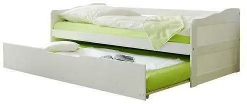 Ausziehbett 'Marianne', aus Kiefer, weiß