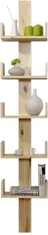 Wandregal 'Pepe', aus Kiefer, kieferfarben