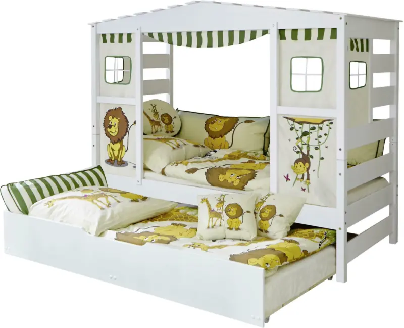 Hausbett 'Lio',aus Kiefer, weiß