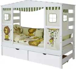 Hausbett 'Lio', aus Kiefer, weiß