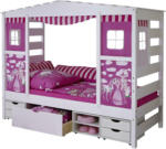 mömax Wels - Ihr Trendmöbelhaus in Wels Hausbett 'Lio', aus Kiefer, pink