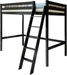 Hochbett 'Matthias', aus Kiefer, dunkelgrau