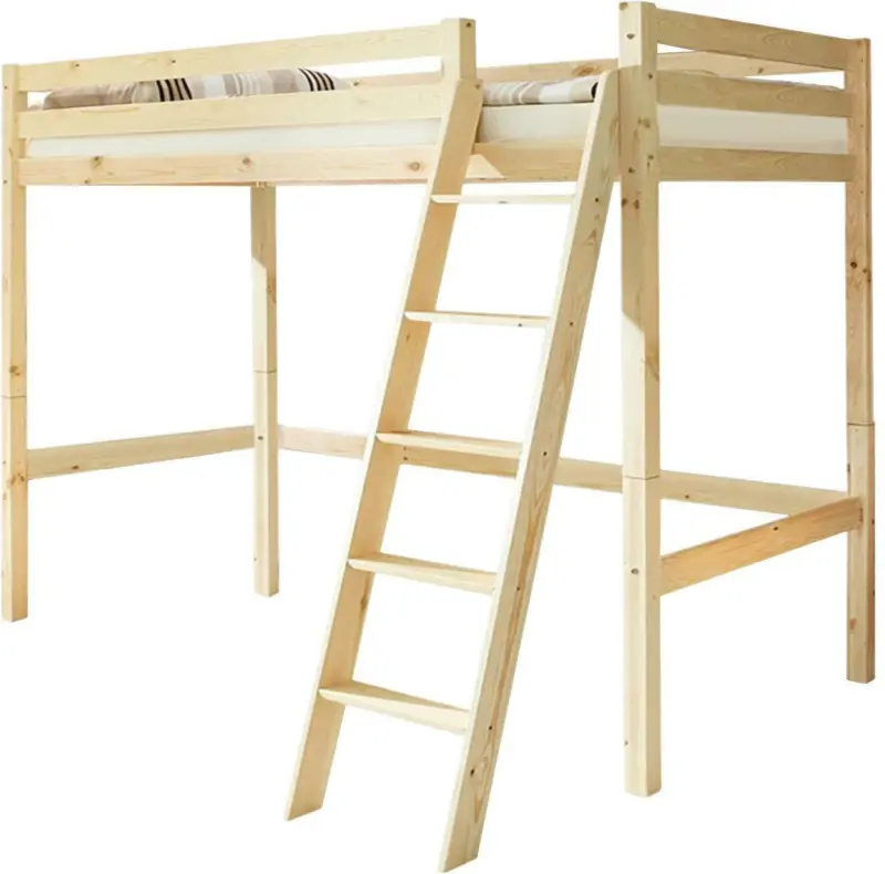 Hochbett 'Matthias', aus Kiefer, kieferfarben