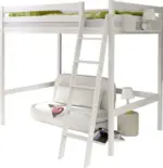 mömax Hochbett 'Matthias', aus Kiefer, weiß