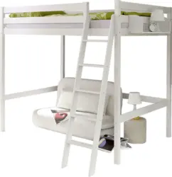 Hochbett 'Matthias', aus Kiefer, weiß