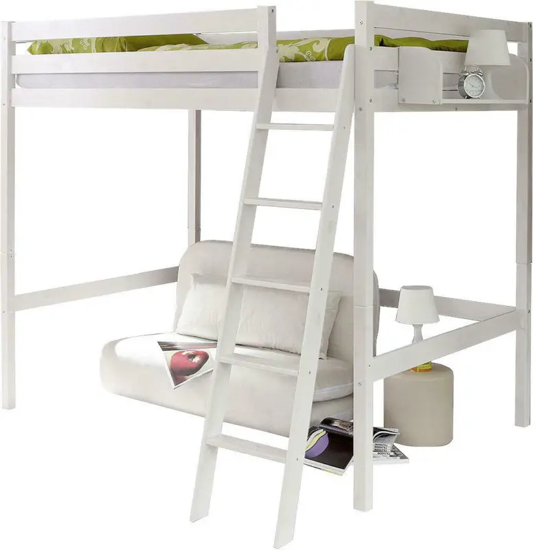 Hochbett 'Matthias', aus Kiefer, weiß