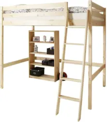 Hochbett 'Matthias', aus Kiefer, kieferfarben