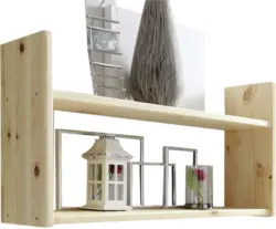 Wandregal 'Mona', aus Kiefer, kieferfarben