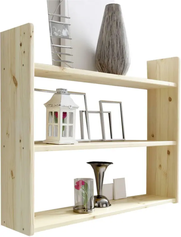 Wandregal 'Mona', aus Kiefer, kieferfarben