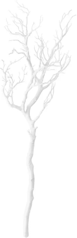 Dekozweig Sam in Wei&szlig; ca. 97cm