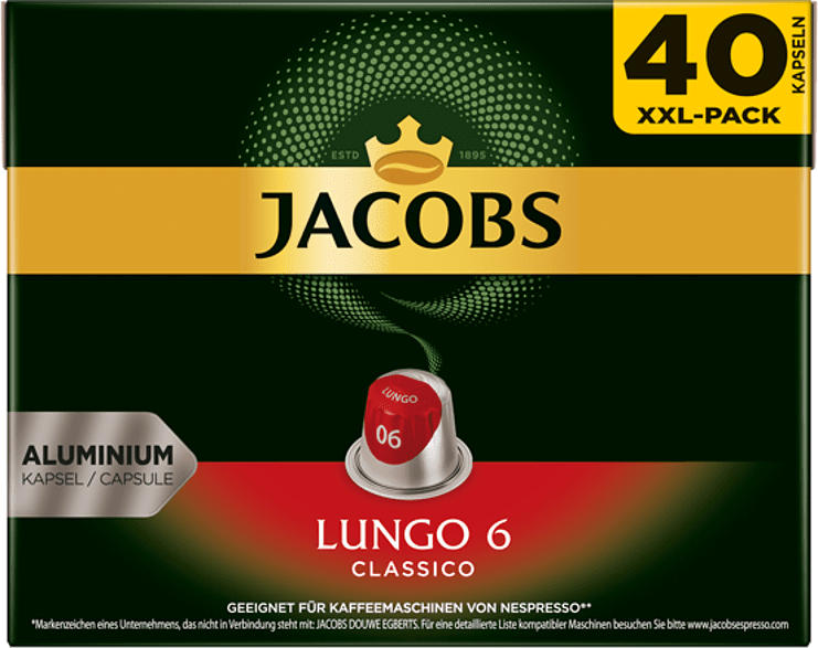Jacobs Lungo Classico Aluminium-Kapsel 40 Stück