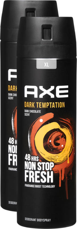 Axe Deo Bodyspray Dark Temptation , 2 x 200 ml