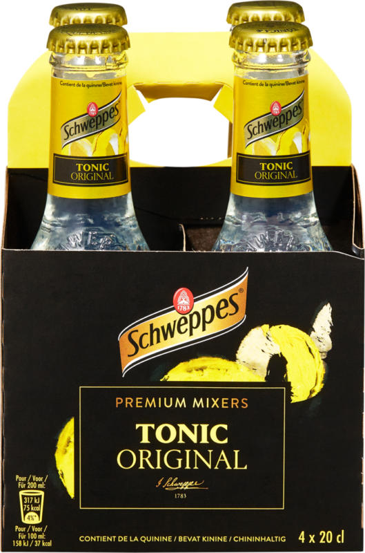 Schweppes Tonic Original, 4 x 20 cl