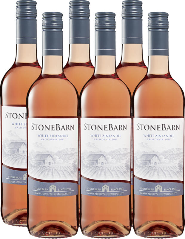 Stone Barn White Zinfandel Rosé, 2019, Kalifornien, USA, 6 x 75 cl
