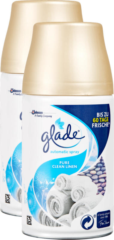 Glade Automatic Spray , Pure Clean Linen, 2 x 269 ml