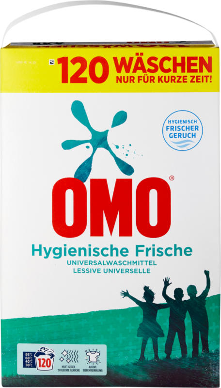 Omo Waschpulver Hygiene, 120 Waschgänge, 7,8 kg