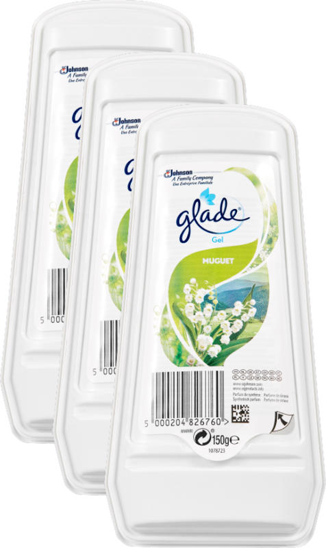 Glade Lufterfrischer Gel, Maiglöckchen, 3 x 150 ml