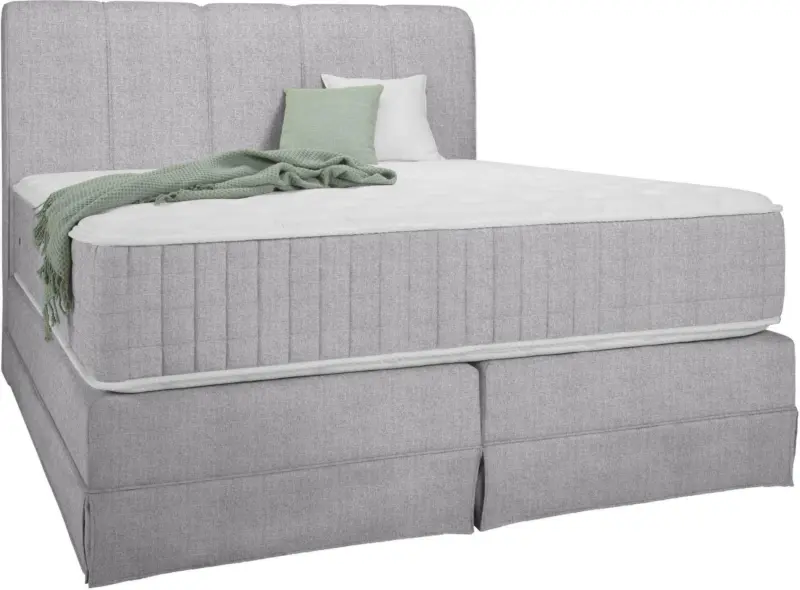 Boxspringbett in Grau ca. 180x200cm