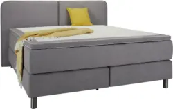 Boxspringbett in Hellgrau ca. 180x200cn