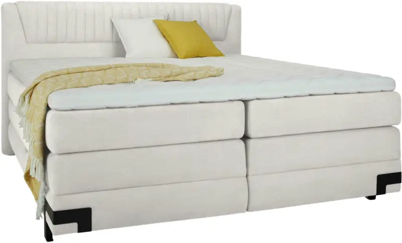 Boxspringbett in Beige ca. 160x200cm