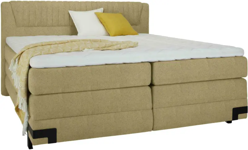 Boxspringbett in Gelb ca. 180x200cm