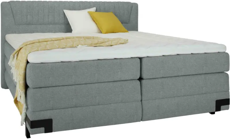 Boxspringbett in Grau ca. 180x200cm