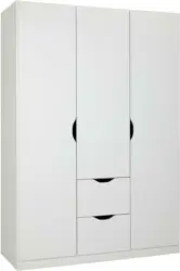 Drehtürenschrank in Weiß ca. 136x197x54cm