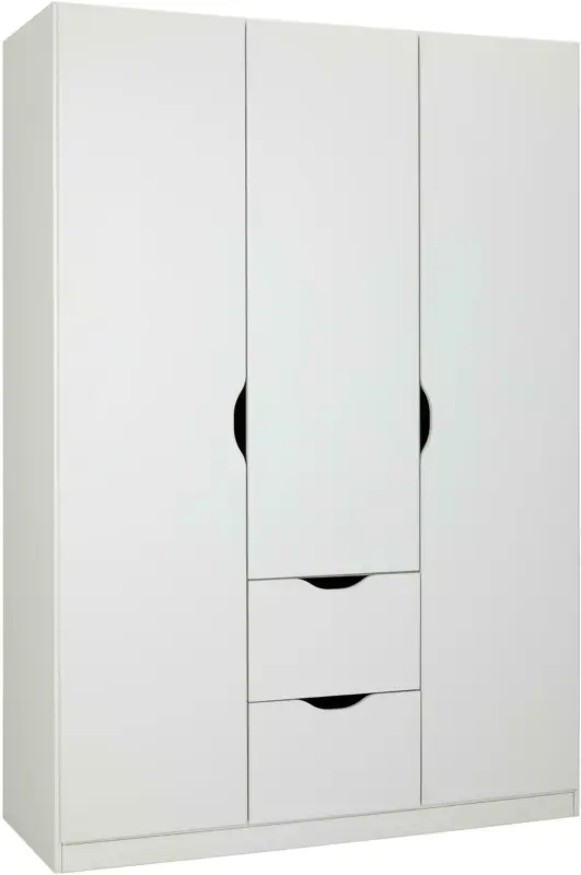 Drehtürenschrank in Weiß ca. 136x197x54cm