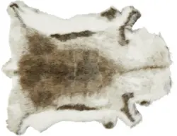 Kunstfell Rudolf in Braun/Weiß ca. 90x110cm