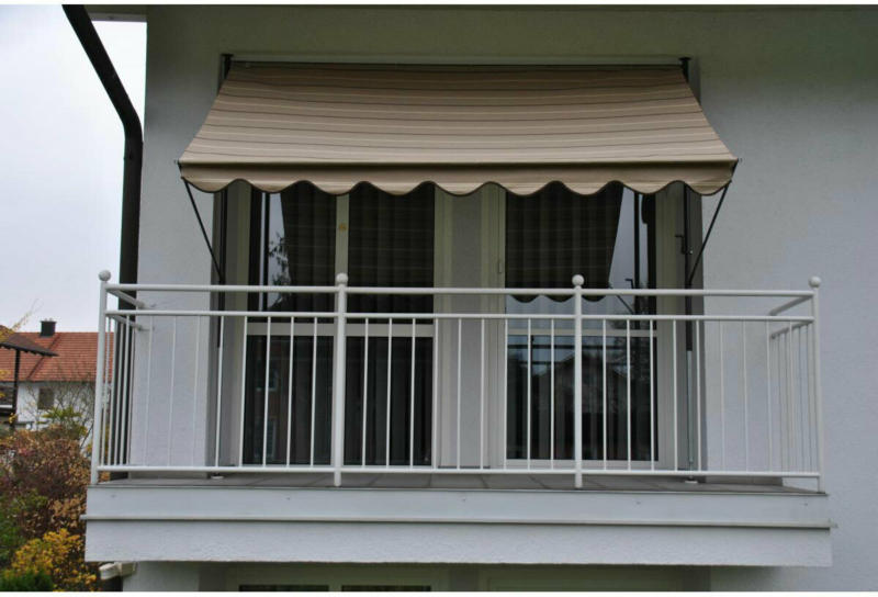 Klemmmarkise beige/braun, 300 cm 300 cm