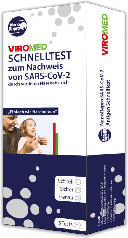 NanoRepro Corona Schnelltest Selbsttest zum Nachweis von SARS-CoV-2