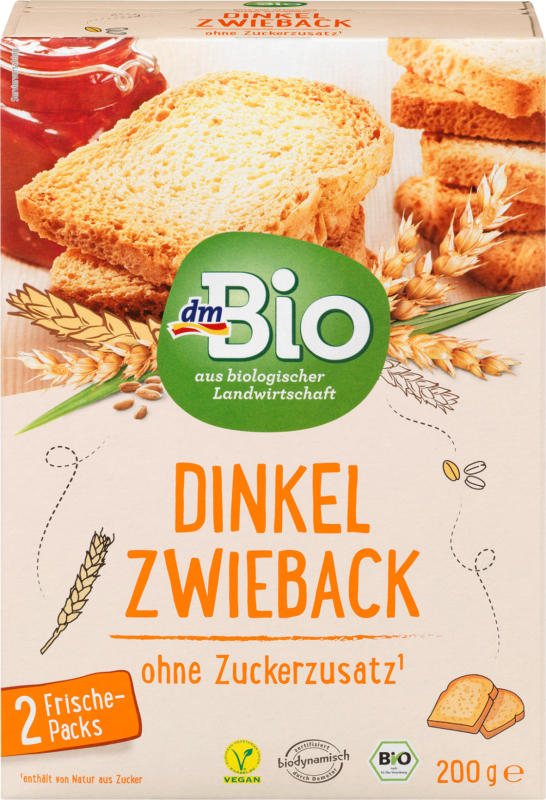 dmBio Zwieback, Dinkel
