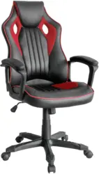 Drehstuhl in Rot/Schwarz