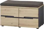mömax Garderobenbank in Eihe/Graphitfarben
