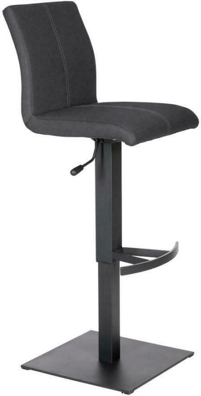 Barhocker in Metall, Textil Schwarz