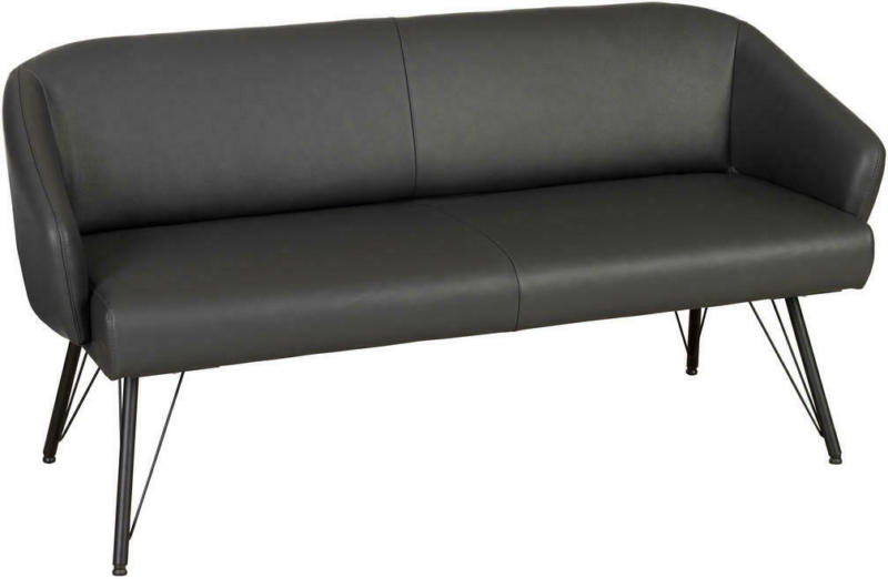 Sitzbank in Leder Schwarz