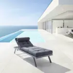 mömax Gartenliege 'Avola' inkl. Auflage, dunkelgrau