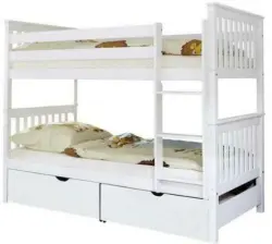 Etagenbett 'Sammy', aus Kiefer, weiß