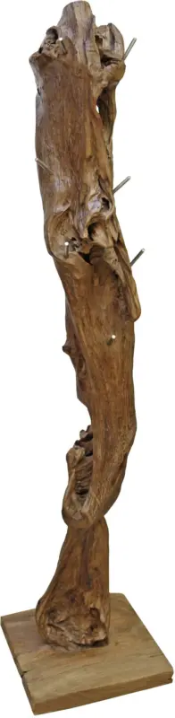 Kleiderständer Teakfarben Echtholz