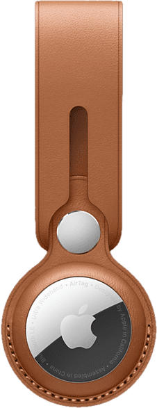 AirTag Leder Anhänger, Sattelbraun