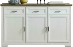 Sideboard in Weiß/ Eichefarbe