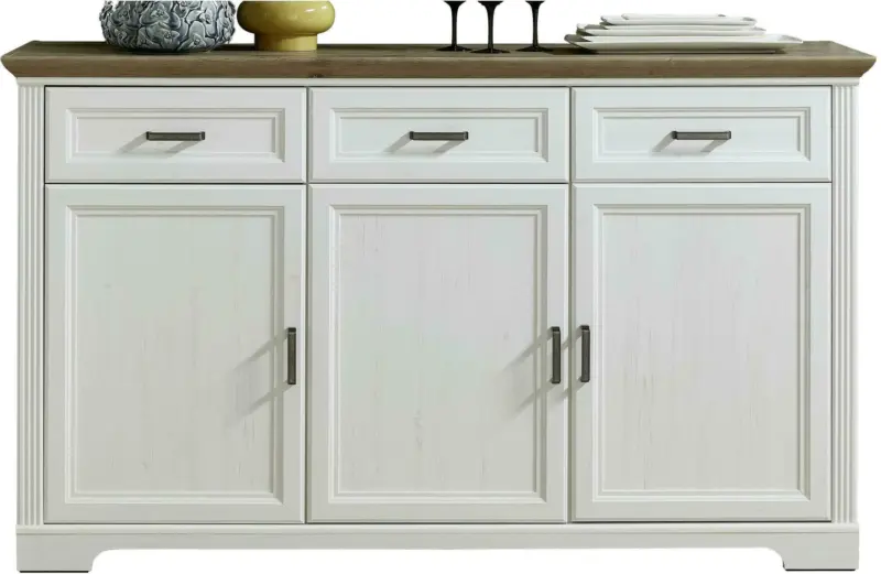 Sideboard in Weiß/ Eichefarbe