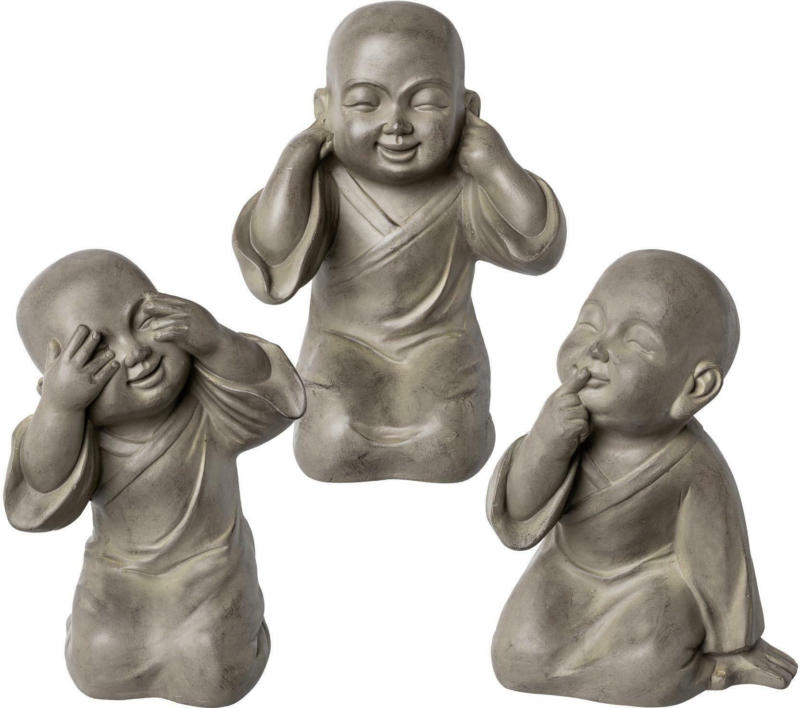 Dekofiguren-Set Buddha, 3-teilig