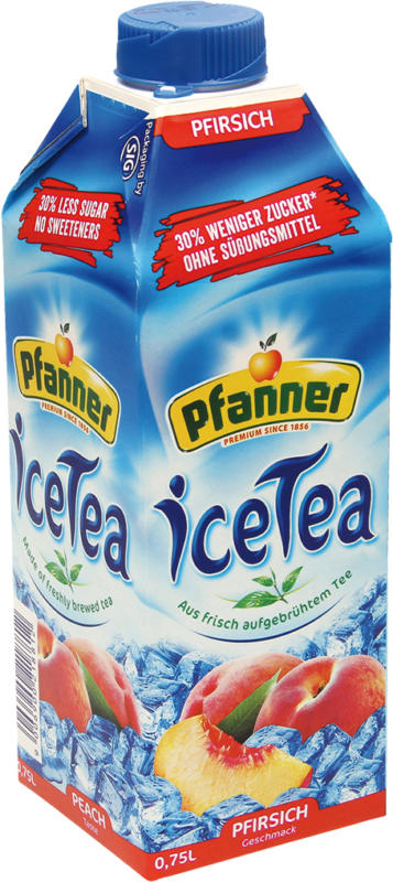 Eistee Pfirsich 30% weniger Zucker